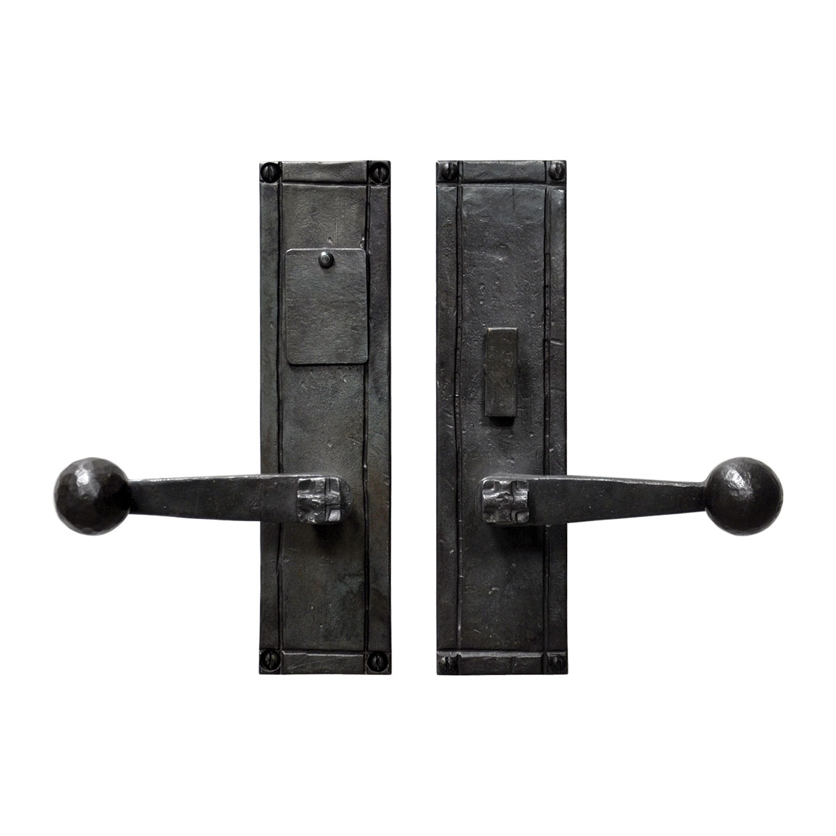 Hand Forged Iron Sierra Lever Mortise Entry Set