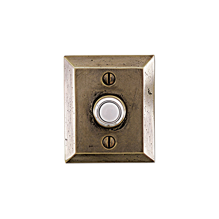 Solid Bronze Beveled Door Bell Button