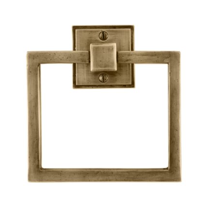 Solid Bronze East-West Towel Ring 