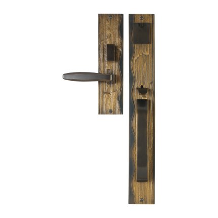 Solid Bronze Amalfi Thumblatch-Lever Mortise Entry Set