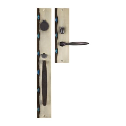 Solid Bronze Cayman Royale Thumb Latch Handle Mortise Set 