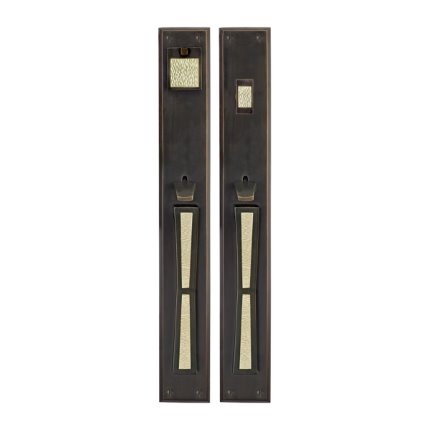Solid Bronze Grande Manhattan Thumblatch Mortise Entry Set