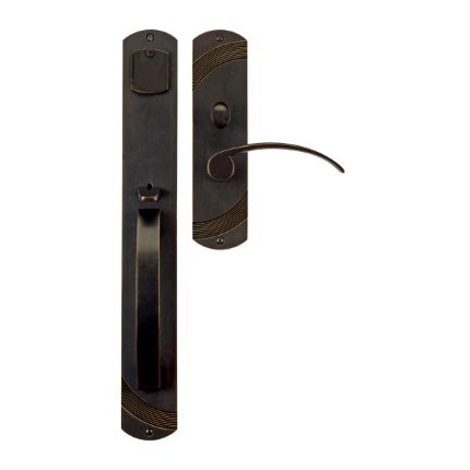 Solid Bronze Greco Thumblatch-Lever Mortise Entry Set