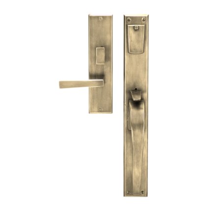 Solid Bronze Manhattan Thumblatch-Lever Mortise Entry Set