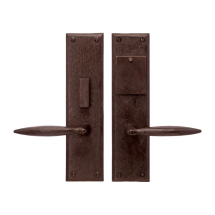 Hand Forged Iron Accent Handle US Mortise Set 