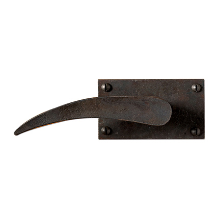 Hand Forged Iron Fleetwood Lever with Straight Edge Escutcheon 