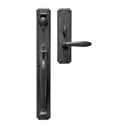 Hand Forged Iron Orleans Thumblatch-Lever Mortise Entry Set 
