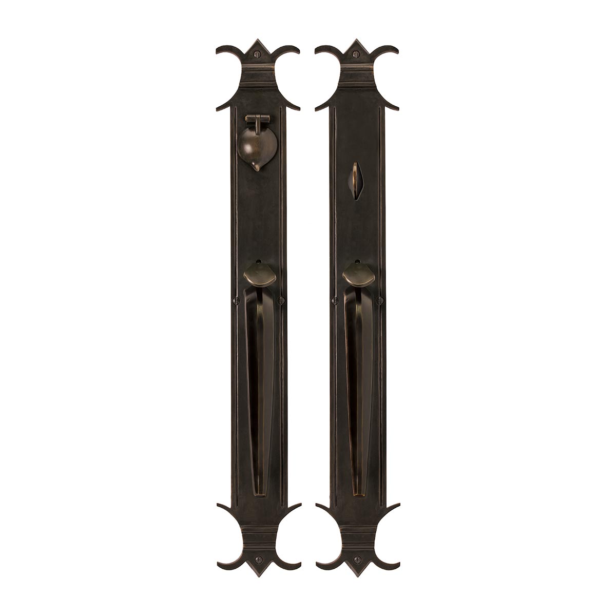 Solid Bronze Chateau Thumblatch Mortise Entry Set