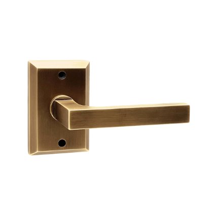 Brass Bay Lever with Beveled Escutcheon