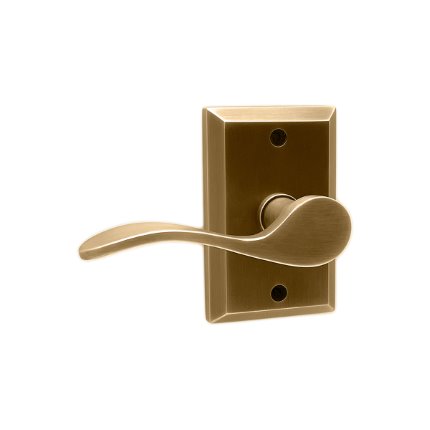 Brass Lynn Lever with Beveled Escutcheon