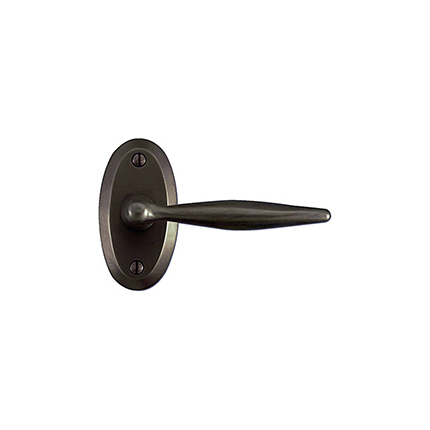 Solid Bronze Accent Lever with Oval Escutcheon