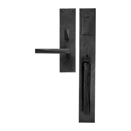 Hand Forged Iron Milan II Thumblatch-Lever Mortise Entry Set