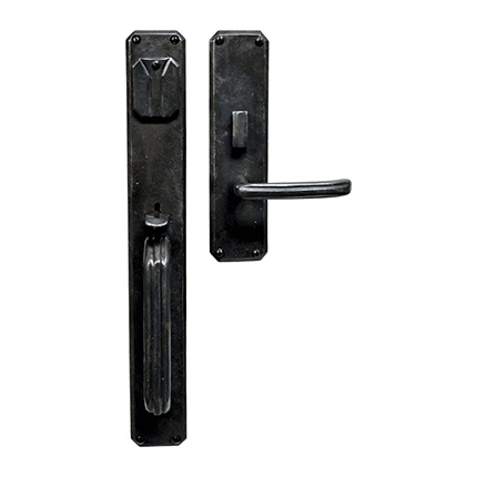 Hand Forged Iron Monte Vista Thumblatch-Lever Mortise Entry Set