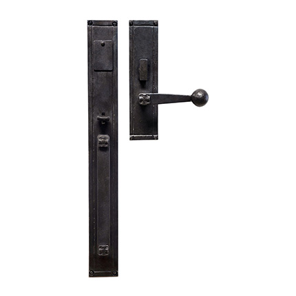 Hand Forged Iron Sierra Thumblatch-Lever Mortise Entry Set