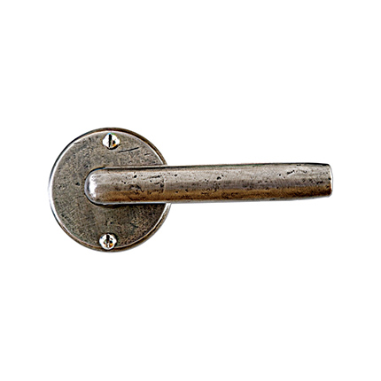 Hand Forged Iron Chelsea Lever with Round Escutcheon 