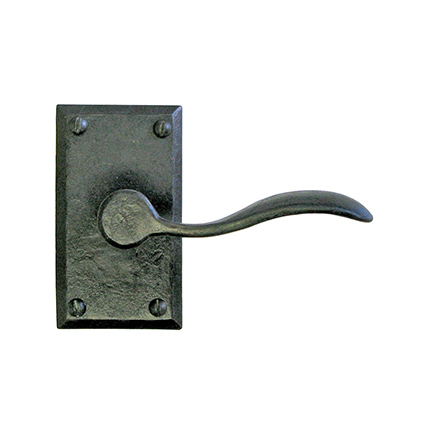 Hand Forged Iron Petite Spoon Lever with Beveled Escutcheon 