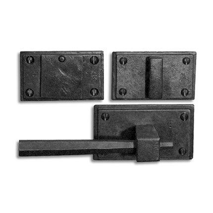 Hand Forged Iron East-West Lever Deadbolt Entry Set 
