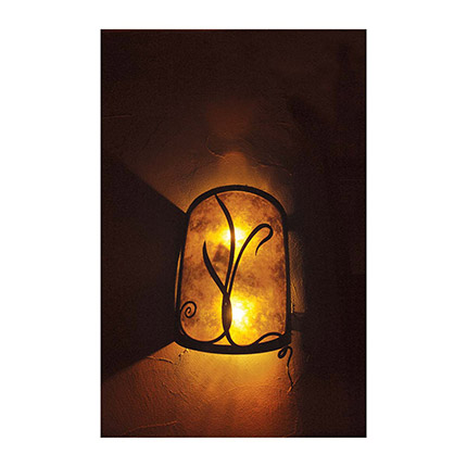 Hand Forged Iron Louvre Light Sconce Shades 