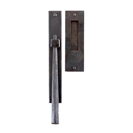 Hand Forged Iron East-West Lever Lift and Slide Set 